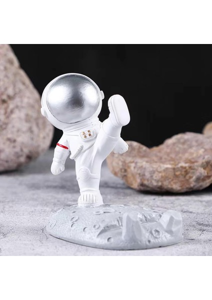 Ayarlanabilen Kaymaz Taban Mini Astronot Model Telefon ve Tablet Tutucu Stant