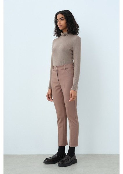 Basic Dar Paça Pantolon Vizon fiyatları