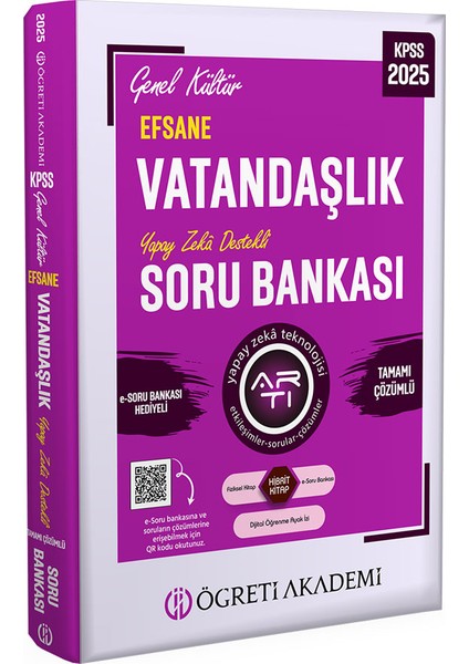 2025 KPSS Genel Kültür Efsane Vatandaşlık Tamamı Çözümlü Soru Bankası