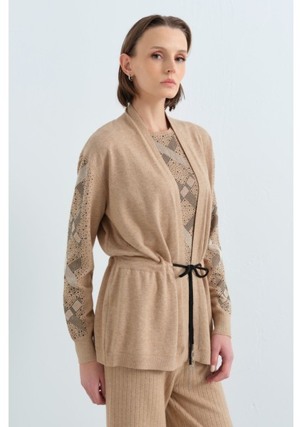 Triko Pantolon Ceket Takım Bej modelleri