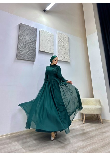 Plume Kruvaze Tül Şifon Abiye indirimleri