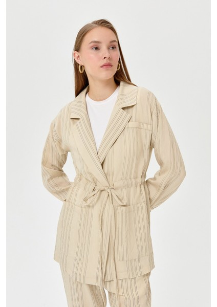 Çizgili Pantolon Ceket Takım Taş - Siyah fırsatları