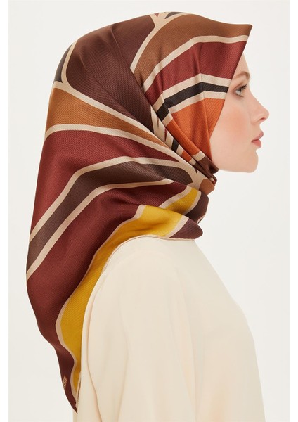 Geometrik Desenli Sura Saf İpek Eşarp 9232D 34 fiyatları