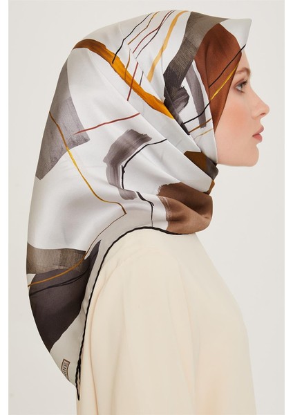 Geometrik Desenli Sura Saf İpek Eşarp 9241D 82 36 fiyatları