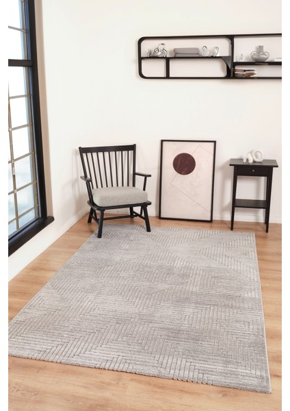Real Yumuşak Dokulu Iskandinav Özel Tasarım Halı Kilim Salon Mutfak Koridor Yolluk Dokuma 0I236A_GRİ_GRİ