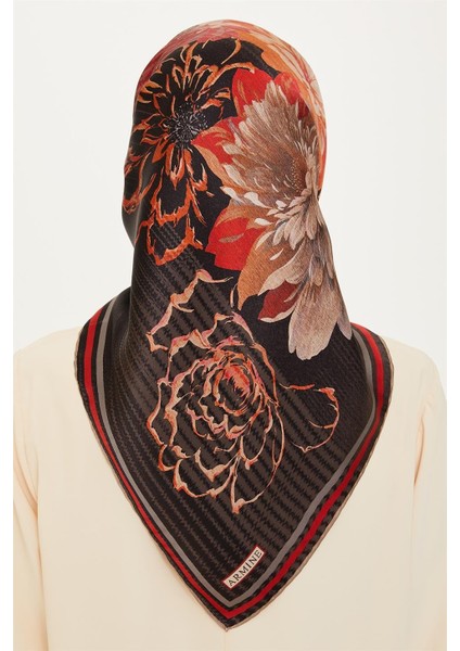 Çiçek Desenli Sura Saf İpek Eşarp 9220D 06 fırsatları