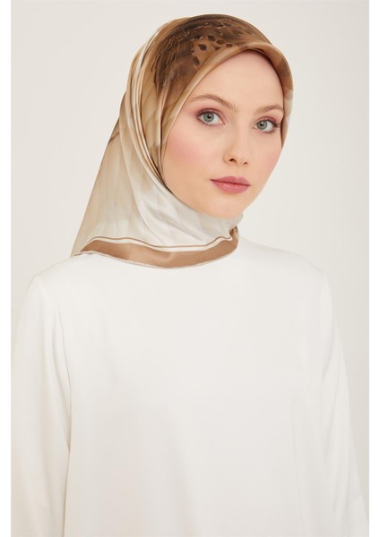 Çiçek Desenli Sura İpek Eşarp 24Ya9100 34 10