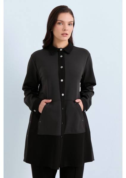 Rahat Kalıp Pantolon Tunik Takım Siyah modelleri