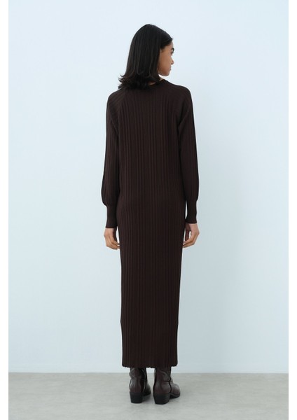 Fitilli Rayon Elbise Kahve fırsatları