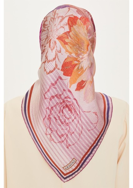 Çiçek Desenli Sura Saf İpek Eşarp 9220D 51 fırsatları