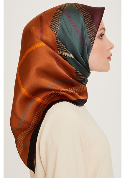 Geometrik Desenli Sura Saf İpek Eşarp 9206D 33 fiyatları