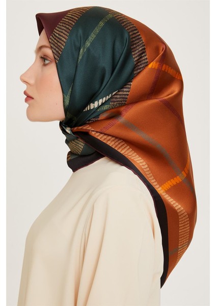 Geometrik Desenli Sura Saf İpek Eşarp 9206D 33 modelleri