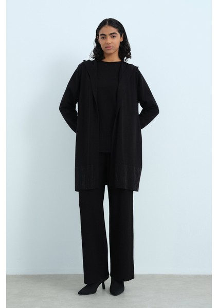 Basic Üçlü Triko Takım Siyah