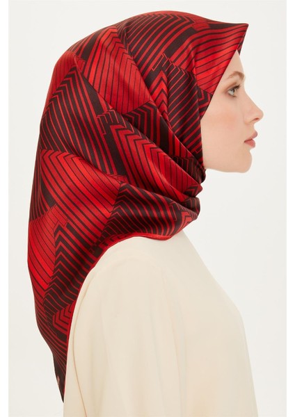 Geometrik Desenli Sura Saf İpek Eşarp 9218D 82 fiyatları