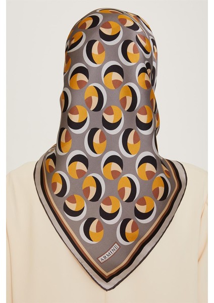 Geometrik Desenli Sura Saf İpek Eşarp 9219D 05 36 fırsatları