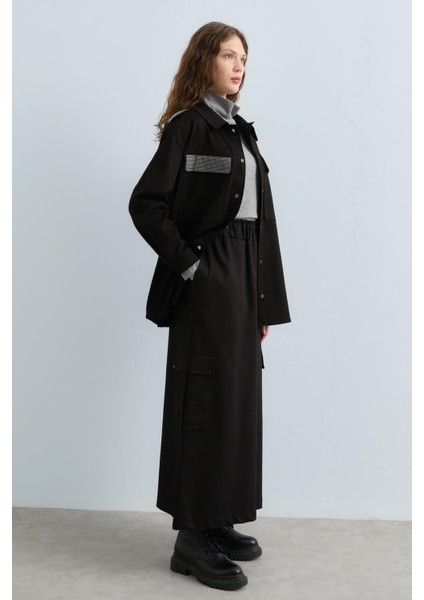 Taşlı Gömlek Ceket Siyah fırsatları