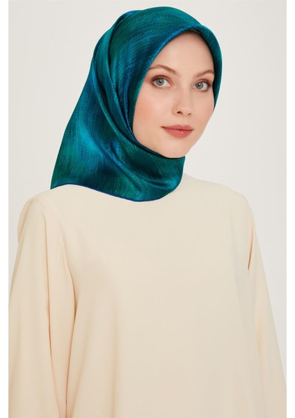 Soyut Desenli Sura Saf İpek Eşarp 9221D 10