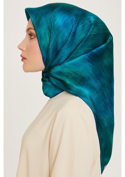 Soyut Desenli Sura Saf İpek Eşarp 9221D 10 modelleri