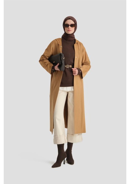 Kesim Detaylı Süet Giy Çık 24K5606 Camel