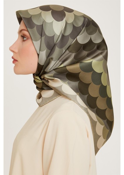 Geometrik Desenli Sura Saf İpek Eşarp 9212D 38 modelleri