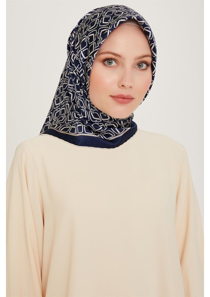 Klasik Desenli Sura Saf İpek Eşarp 9248D 80 81