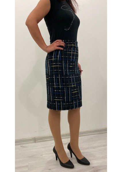 Renkli Şanel Düz Dar Etek fiyatları