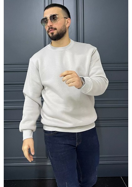 Erkek Bisiklet Yaka Şardonlu Sweatshirt fiyatları