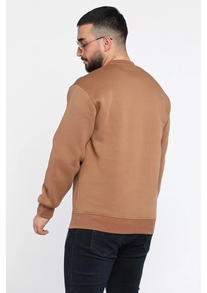 Erkek Bisiklet Yaka Şardonlu Sweatshirt