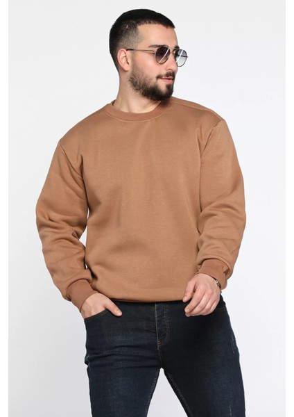 Erkek Bisiklet Yaka Şardonlu Sweatshirt fiyatları