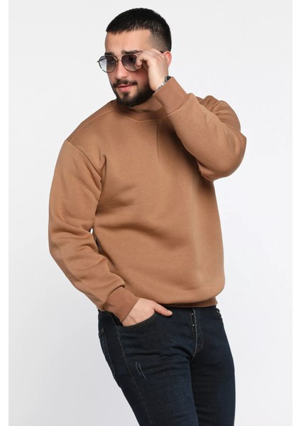 Erkek Bisiklet Yaka Şardonlu Sweatshirt fırsatları