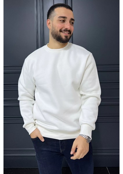 Erkek Bisiklet Yaka Şardonlu Sweatshirt
