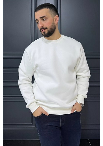 Erkek Bisiklet Yaka Şardonlu Sweatshirt modelleri