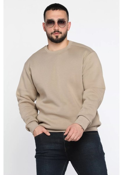 Erkek Bisiklet Yaka Şardonlu Sweatshirt fiyatları