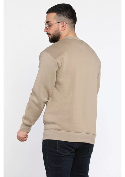 Erkek Bisiklet Yaka Şardonlu Sweatshirt modelleri