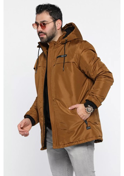 Erkek Kapüşonlu Içi Peluş Fermuarlı Mont fiyatları