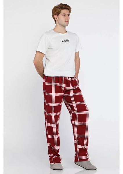 Erkek Ekose Desenli Polar Pijama Altı modelleri