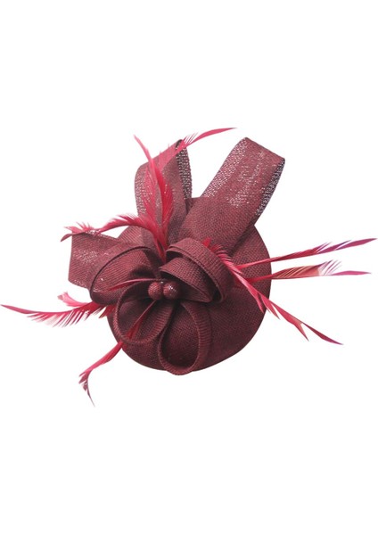 Fascinator Ş Bandı Bayanlar Günü Çay Partisi Düğün Saç I Ş Kırmızı (Yurt Dışından)