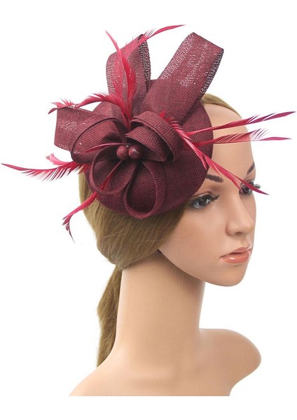 Fascinator Ş Bandı Bayanlar Günü Çay Partisi Düğün Saç I Ş Kırmızı (Yurt Dışından) fiyatları