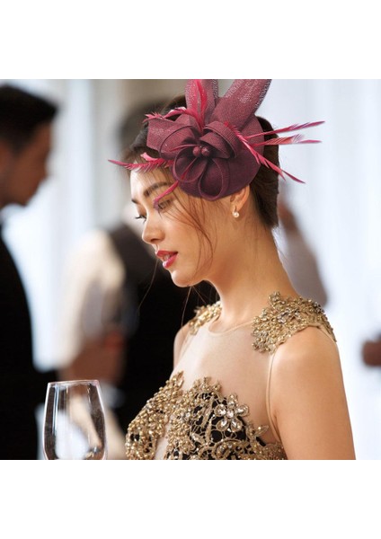 Fascinator Ş Bandı Bayanlar Günü Çay Partisi Düğün Saç I Ş Kırmızı (Yurt Dışından) indirimleri