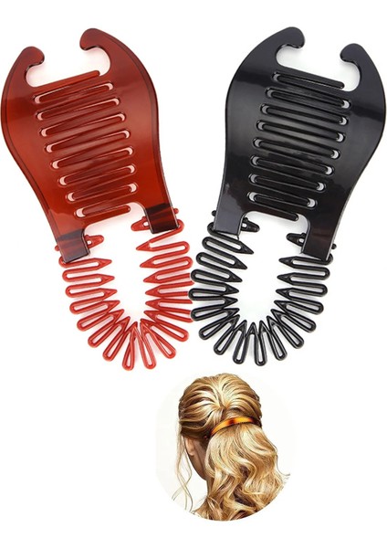 Elastik Saç Braider Muz Klip Kadın Kızlar Için Saç Pençe Klipsi Balık Şekli Muz Tokalarım Firkete Metal Saç Saç Aksesuarları (Yurt Dışından)