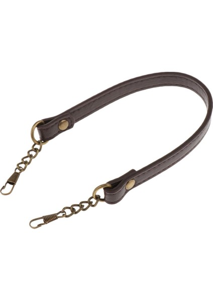 Deri Çanta Yedek Askı Metal Kanca Çanta Çanta Sapı 36CM Kahverengi 36CM (Yurt Dışından)