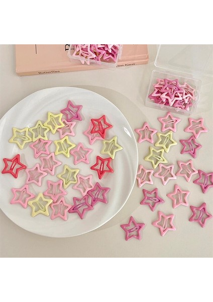 10 Adet/takım Y2K Renkli Yıldız Bb Saç Klipleri Çocuk Sevimli Yıldız Metal Yapış Firkete Yan Tokalarım Saç Kavrama Kadın Saç Aksesuarları (Yurt Dışından)