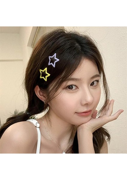 10 Adet/takım Y2K Renkli Yıldız Bb Saç Klipleri Çocuk Sevimli Yıldız Metal Yapış Firkete Yan Tokalarım Saç Kavrama Kadın Saç Aksesuarları (Yurt Dışından) fırsatları