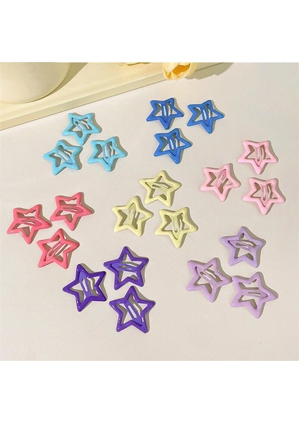 10 Adet/takım Y2K Renkli Yıldız Bb Saç Klipleri Çocuk Sevimli Yıldız Metal Yapış Firkete Yan Tokalarım Saç Kavrama Kadın Saç Aksesuarları (Yurt Dışından) indirimleri