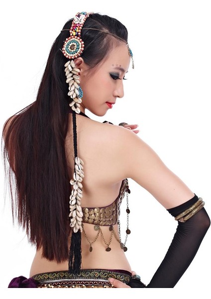 Kadın Hint Festivali Tüy Başlığı Püskül Hairband Bandı (Yurt Dışından)