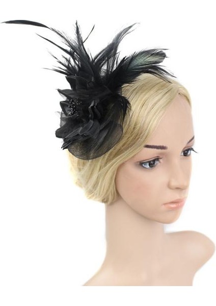 Tüy Fascinator Ş Saç Bandı Düğün Saçı (Yurt Dışından)