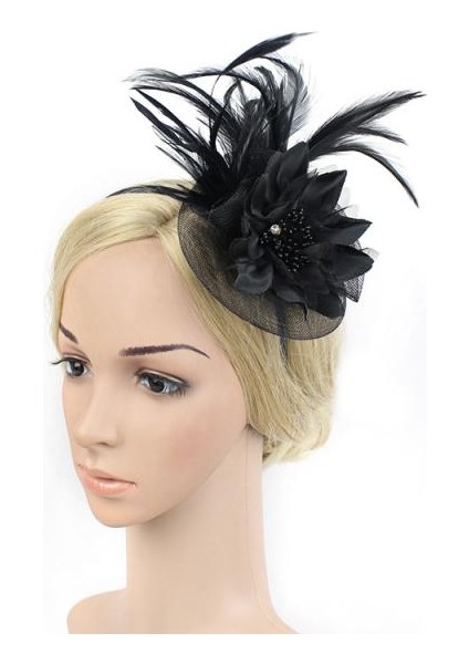 Tüy Fascinator Ş Saç Bandı Düğün Saçı (Yurt Dışından)