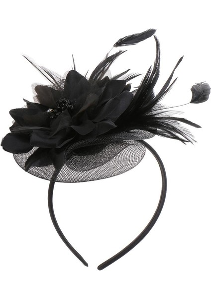Tüy Fascinator Ş Saç Bandı Düğün Saçı (Yurt Dışından)