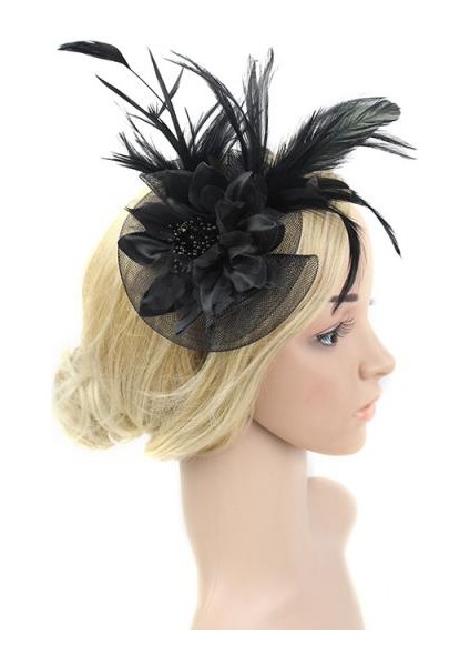 Tüy Fascinator Ş Saç Bandı Düğün Saçı (Yurt Dışından)