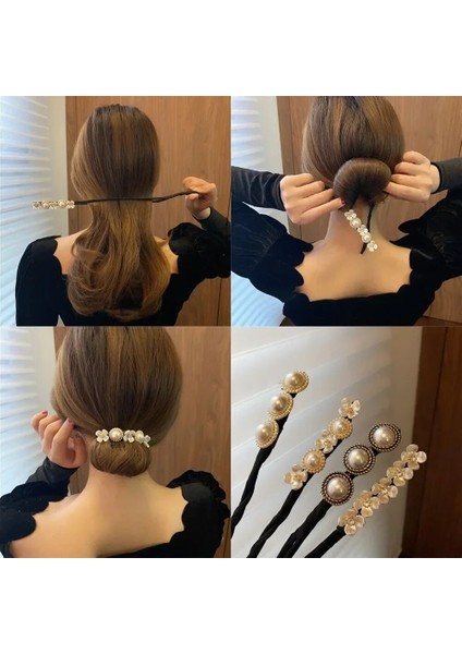 Vintage Kabuk Inci Firkete Topuz Saç Modeli Saç Tokası Kadınlar Zarif Saç Scrunchies Çiçek Saç Yapımcısı Araçları Saç Aksesuarları (Yurt Dışından) modelleri